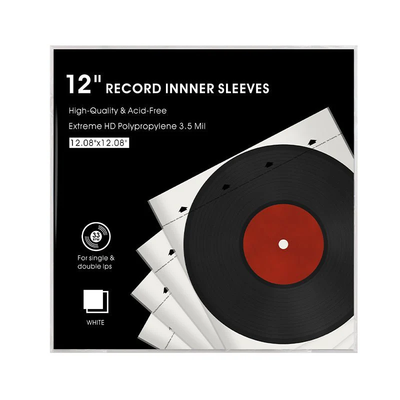 Anti-Static Vinyl Record Inner Sleeves - 50 Pack - Image 2