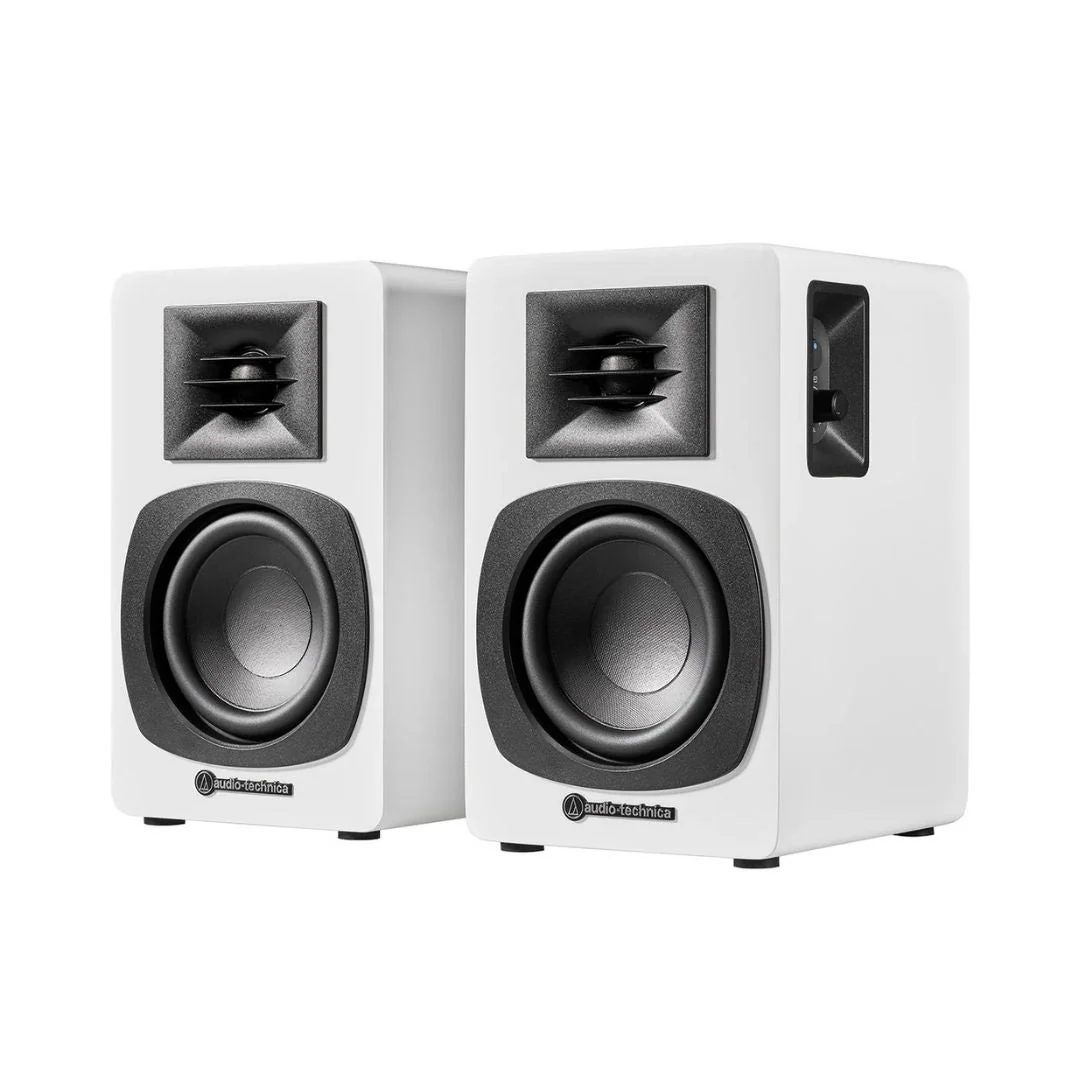 Audio-Technica - AT-SP3X - White Bluetooth Bookshelf Speakers - Image 2