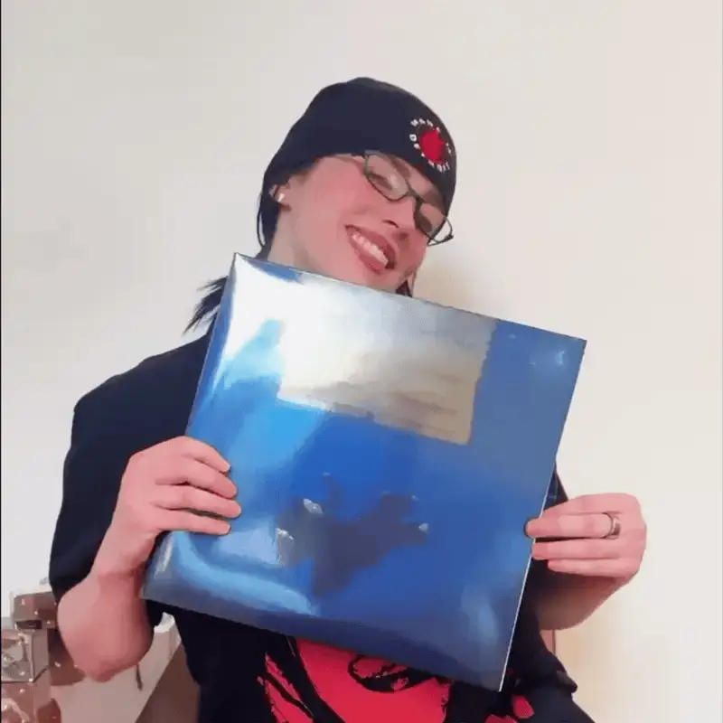 Billie Eilish - Hit Me Hard And Soft - Anniversary Dark Blue & Orange Splatter Vinyl LP Record - Image 4