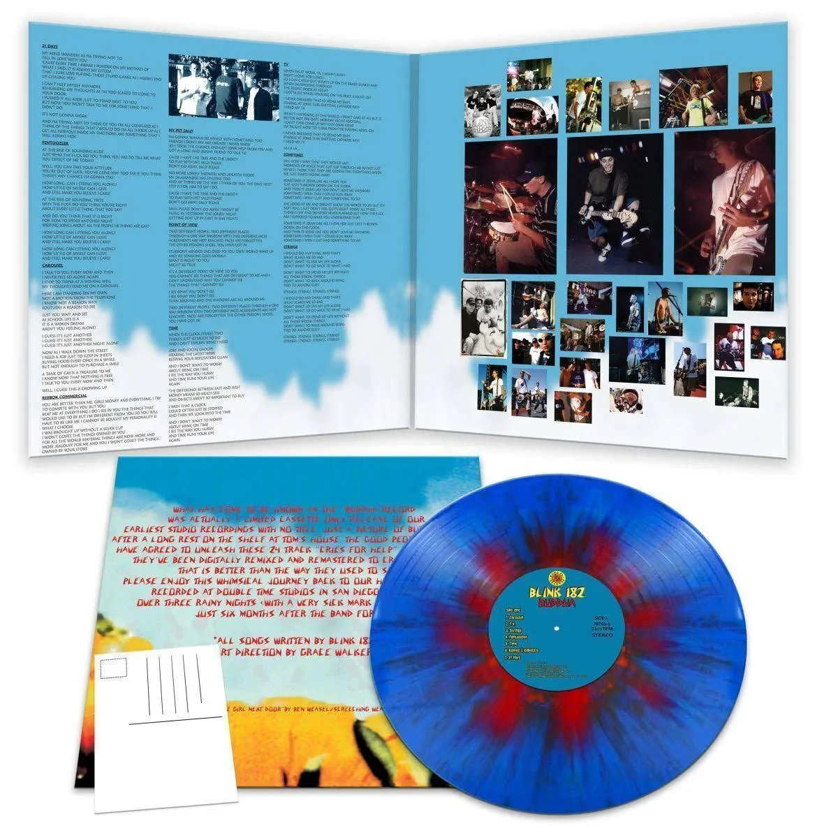 Blink-182 - Buddha - Blue & Red Splatter - Vinyl LP Record - Image 2