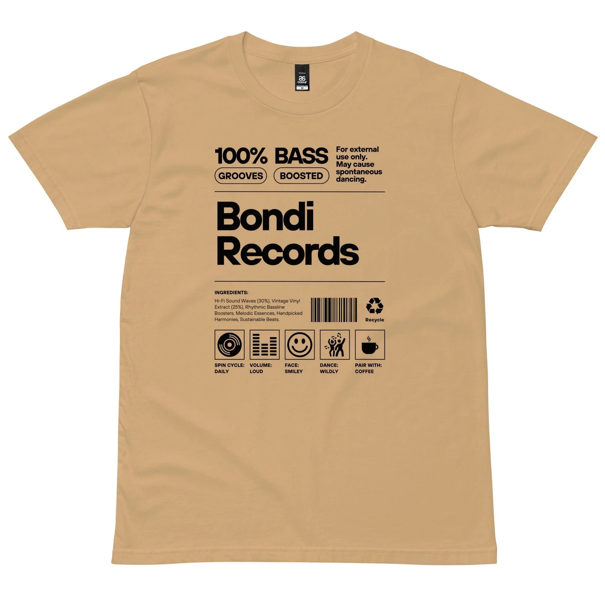 Bondi Records men's ingredient t-shirt - light - Image 2