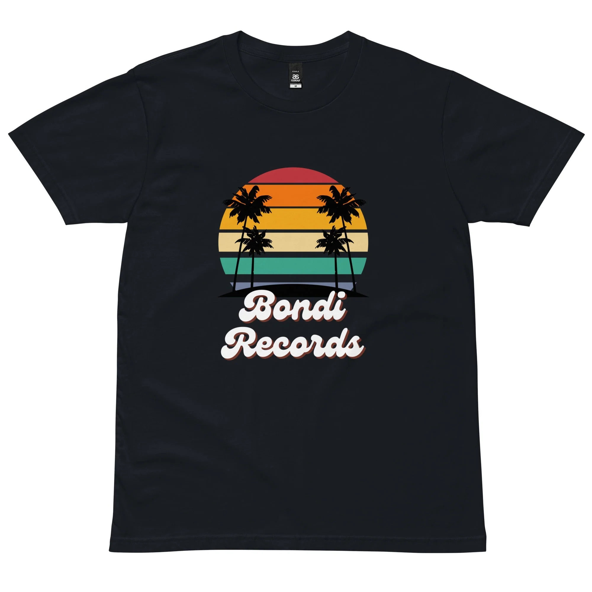 Bondi Records men's retro beach t-shirt - dark - Image 2