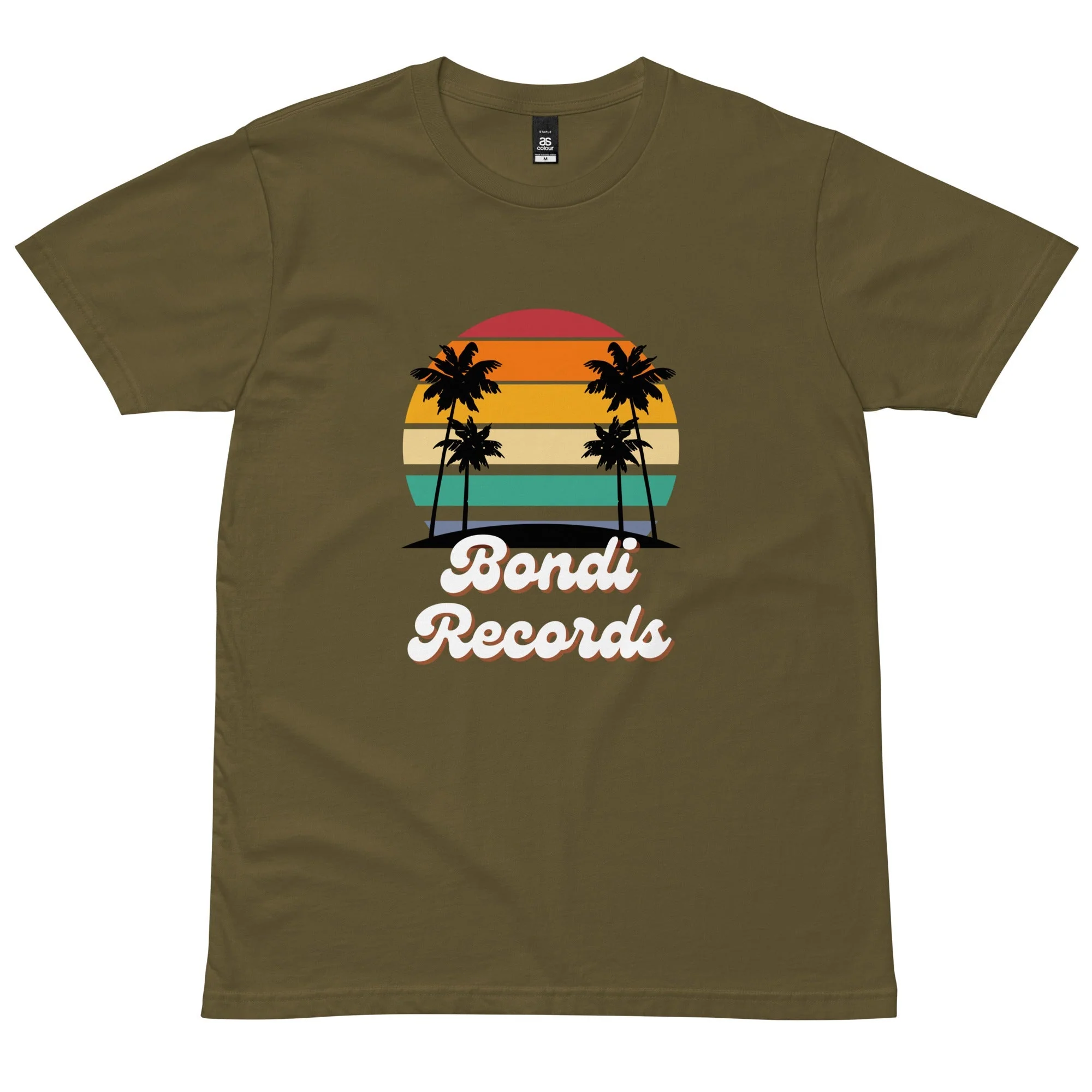 Bondi Records men's retro beach t-shirt - dark - Image 3