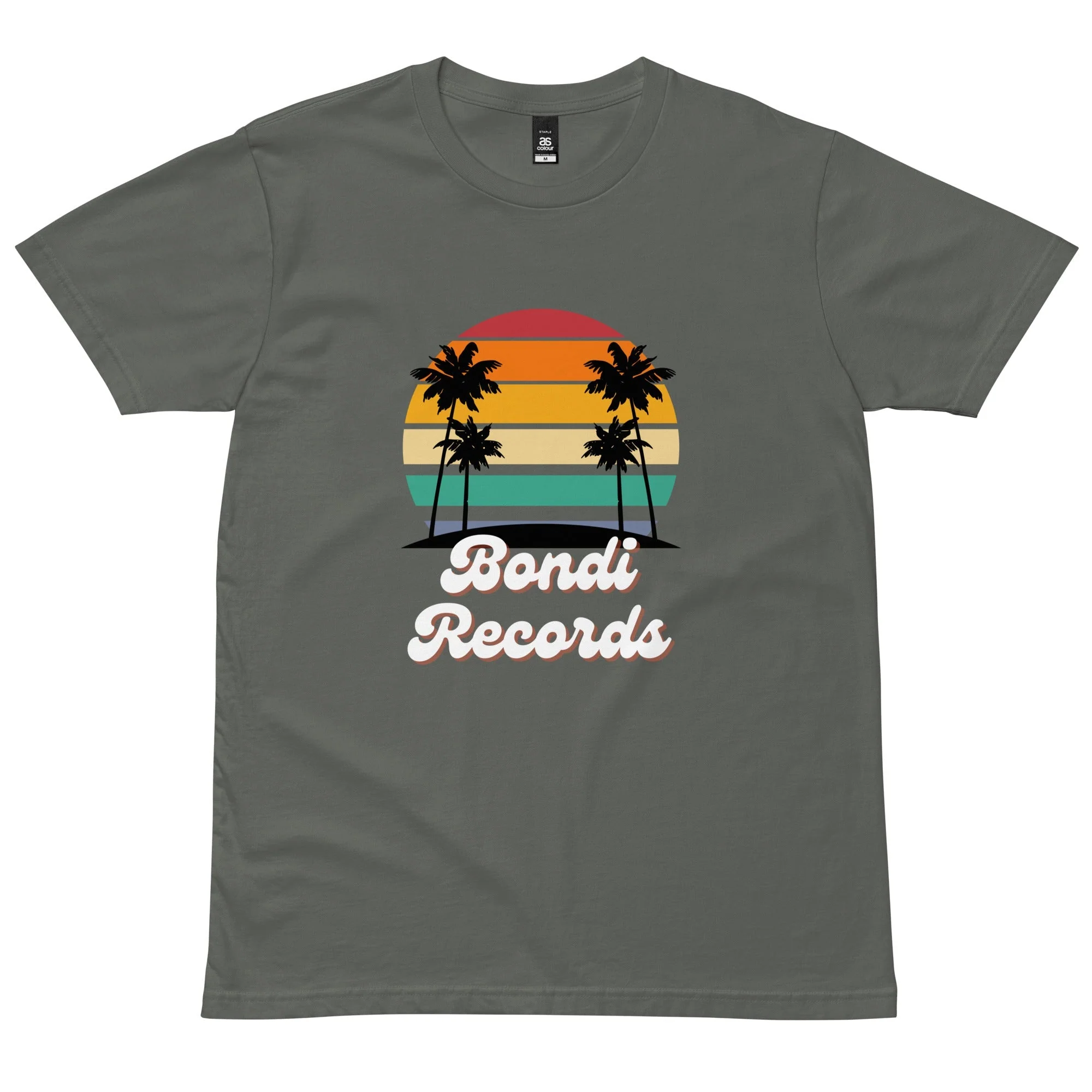 Bondi Records men's retro beach t-shirt - dark - Image 4