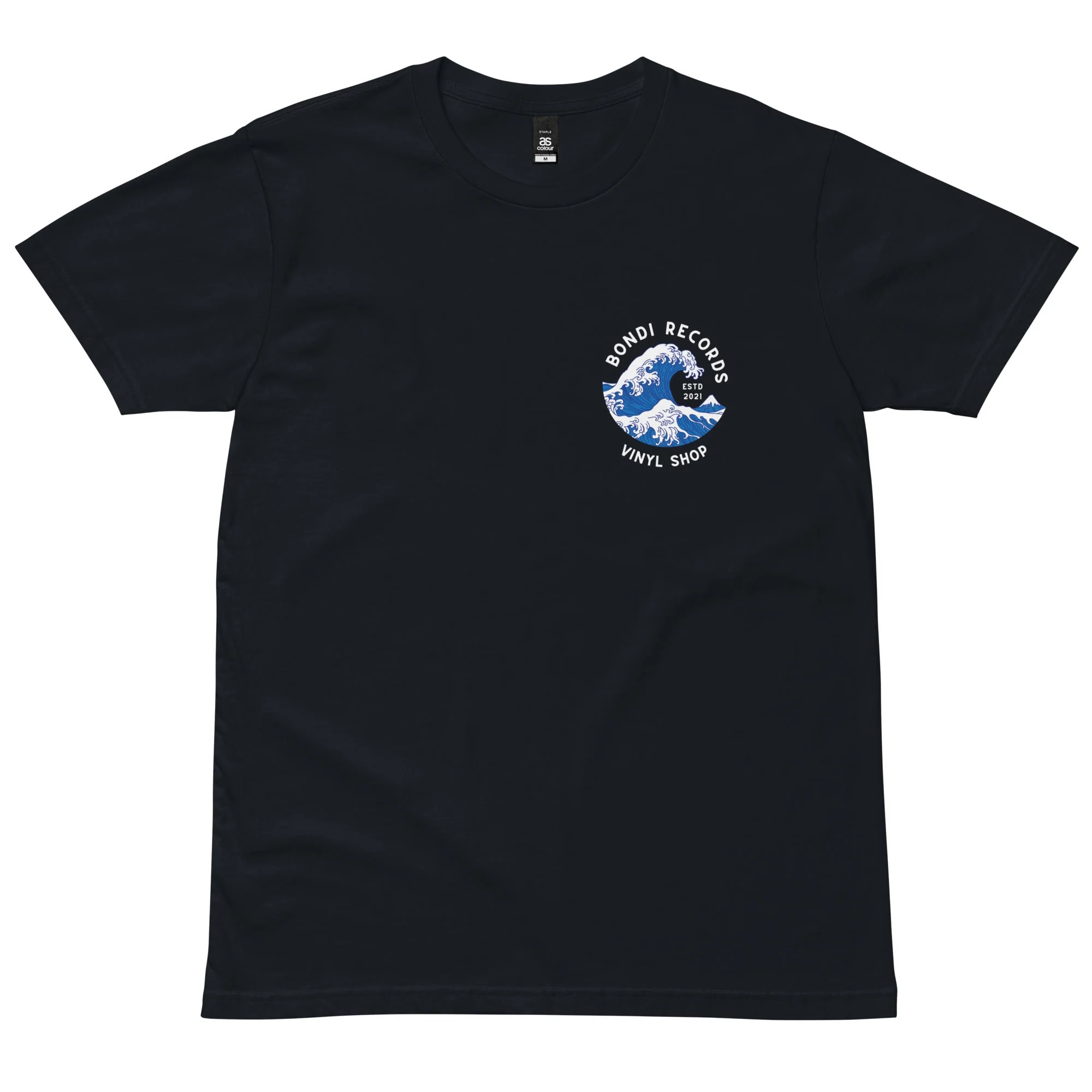 Bondi Records men's wave t-shirt - dark - Image 2