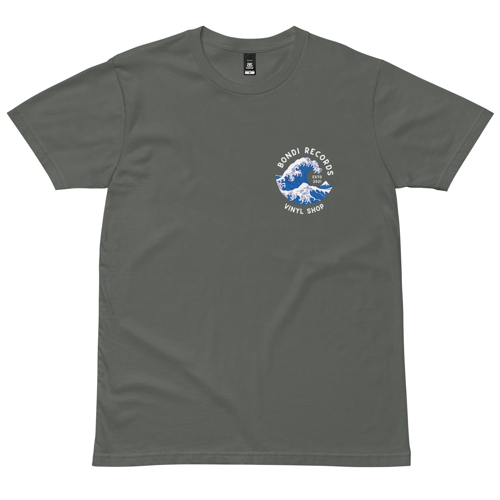 Bondi Records men's wave t-shirt - dark - Image 4