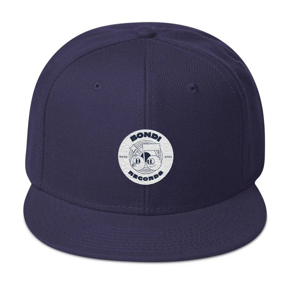 Bondi Records retro doodle mono snapback cap - Image 2