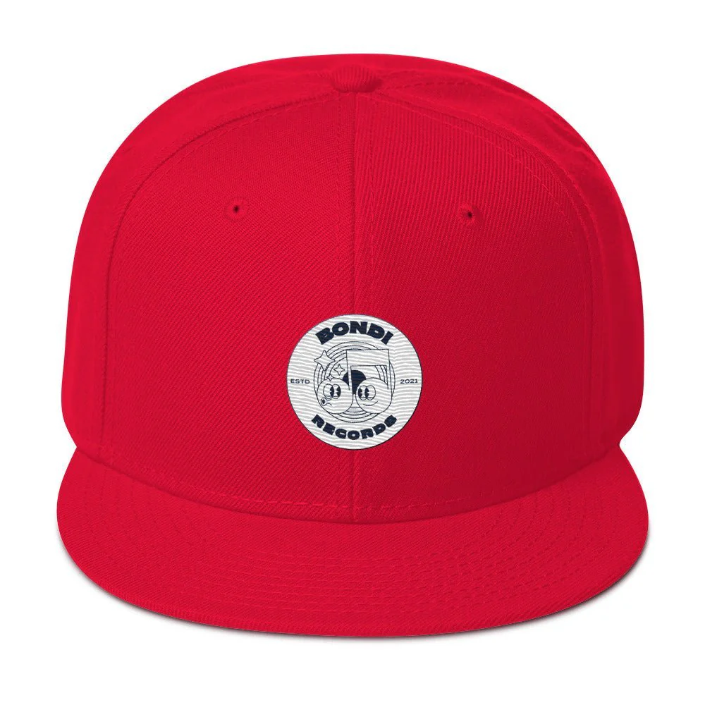 Bondi Records retro doodle mono snapback cap - Image 3