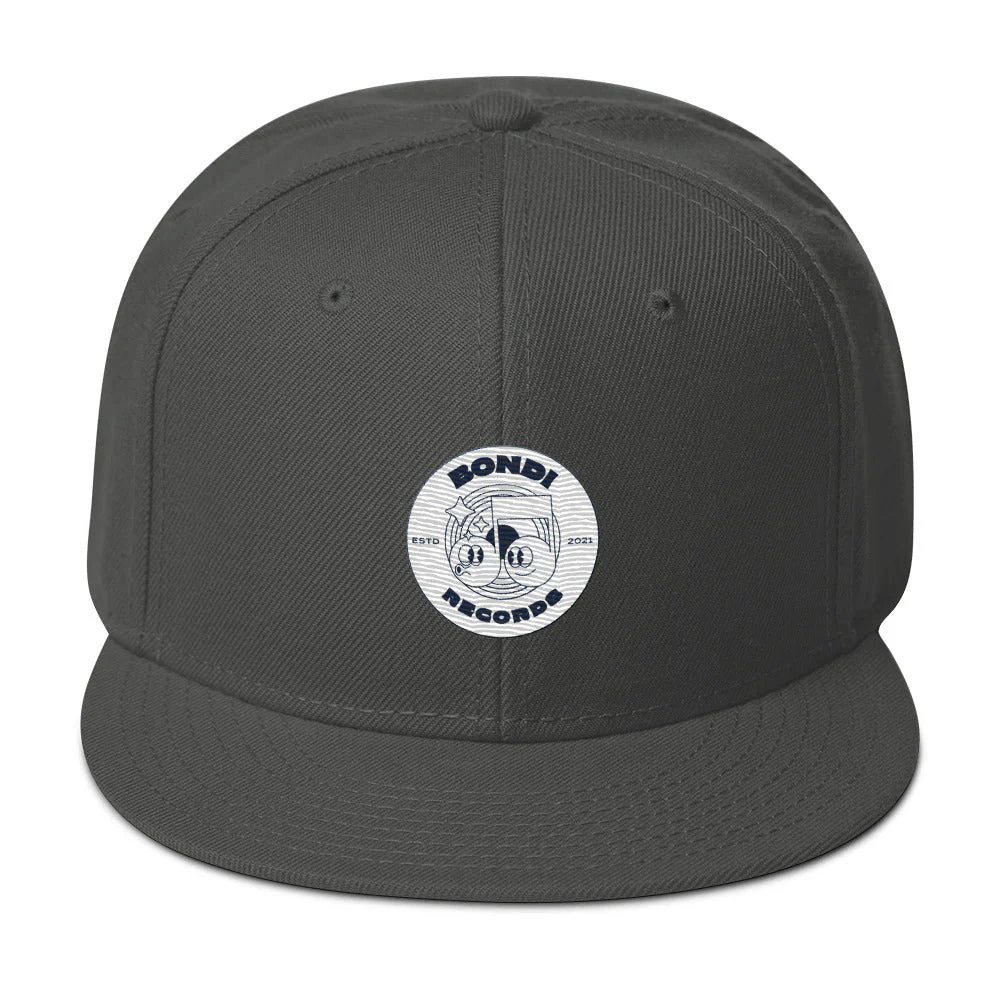 Bondi Records retro doodle mono snapback cap - Image 4