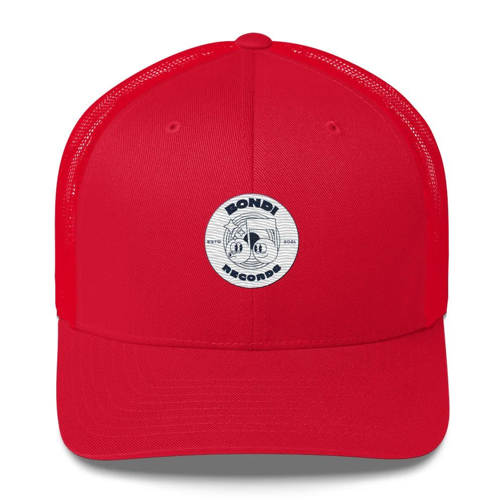 Bondi Records retro doodle mono trucker cap - Image 3