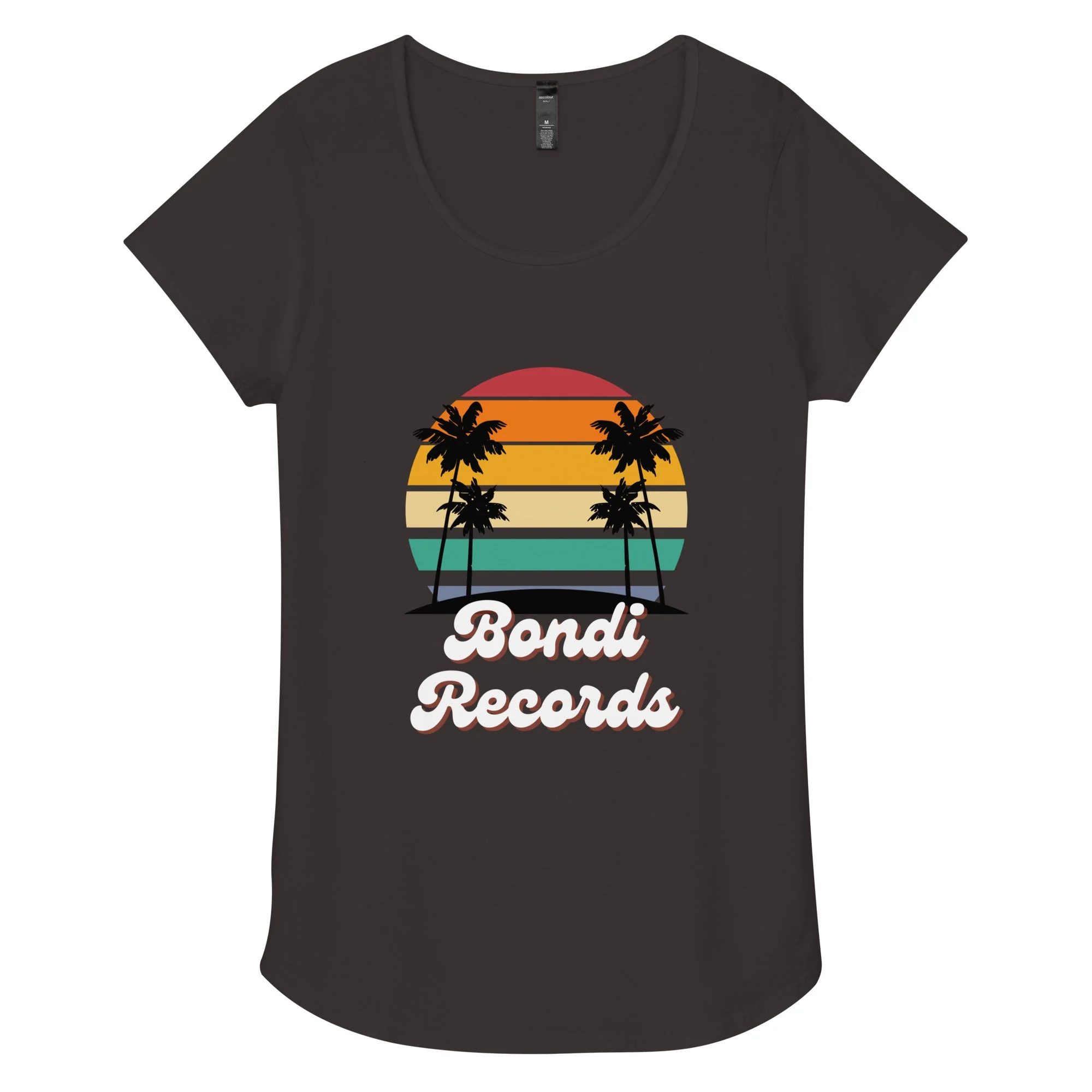 Bondi Records women’s retro beach t-shirt - dark - Image 3