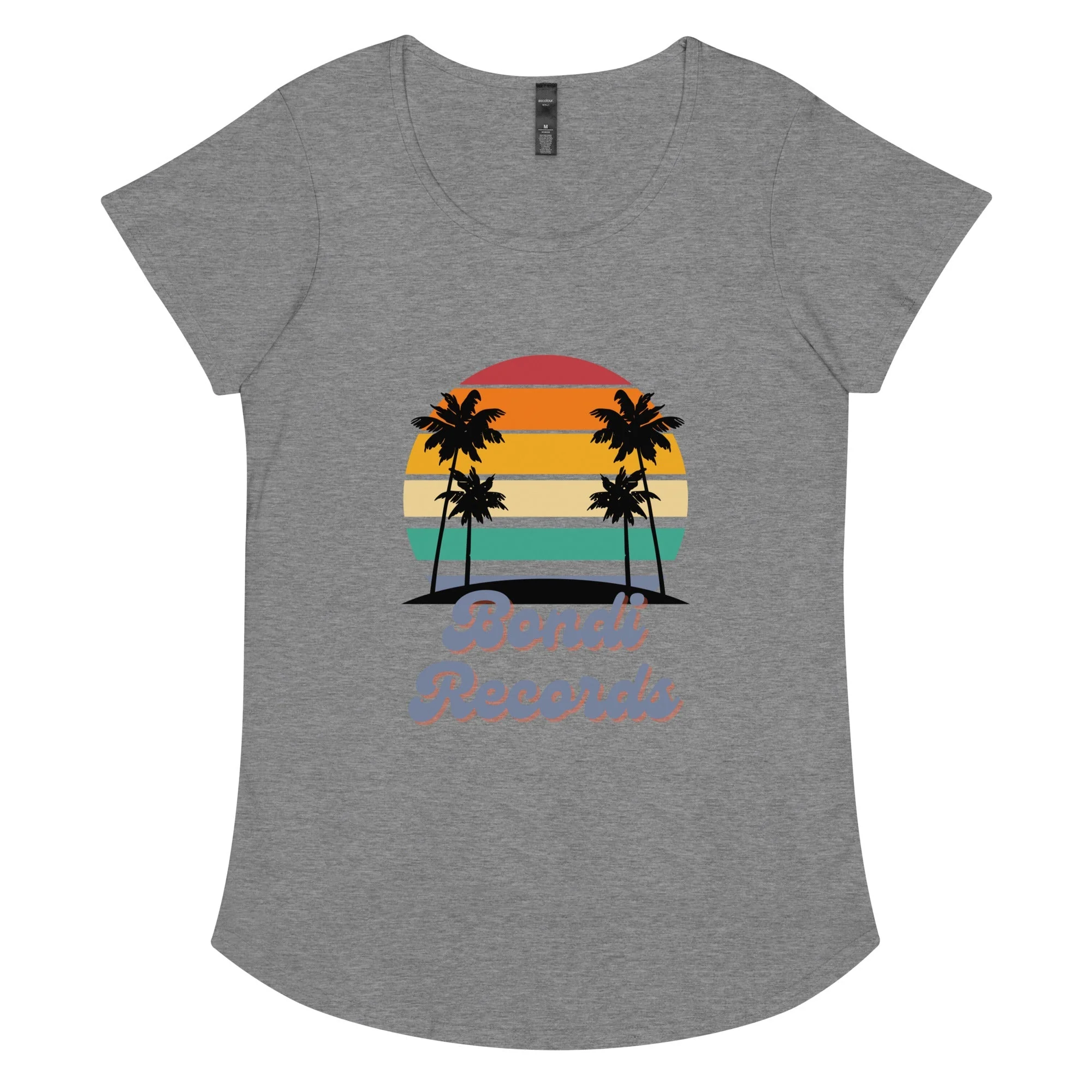 Bondi Records women’s retro beach t-shirt - light - Image 2