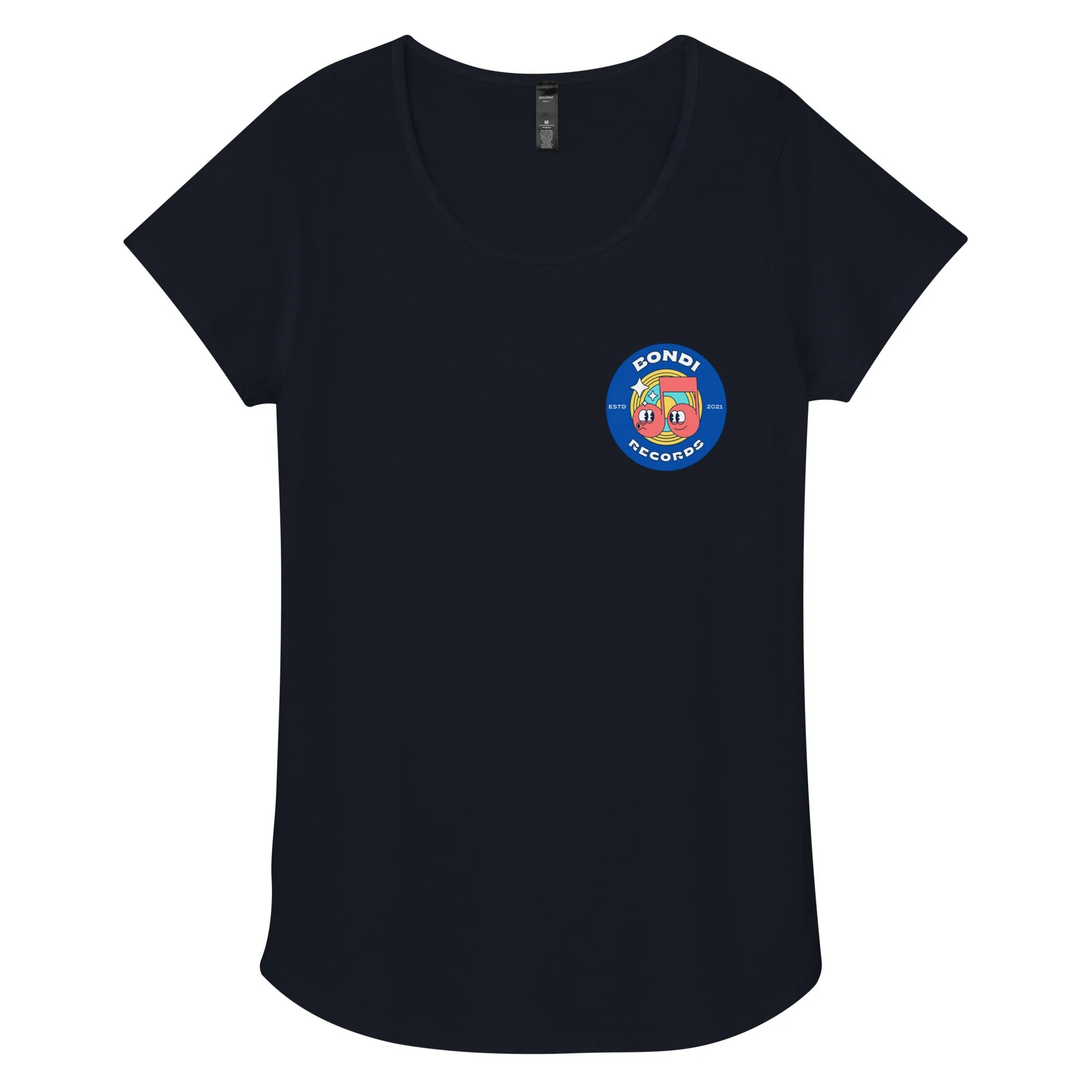 Bondi Records women’s retro doodle t-shirt - dark - Image 2