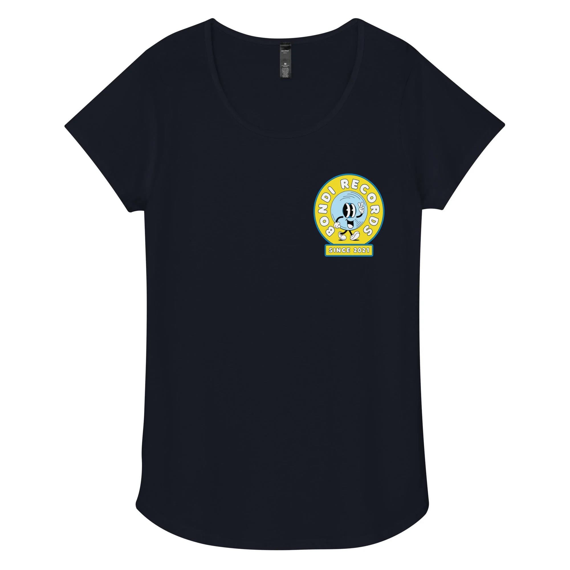 Bondi Records women’s rubberman t-shirt - dark - Image 2