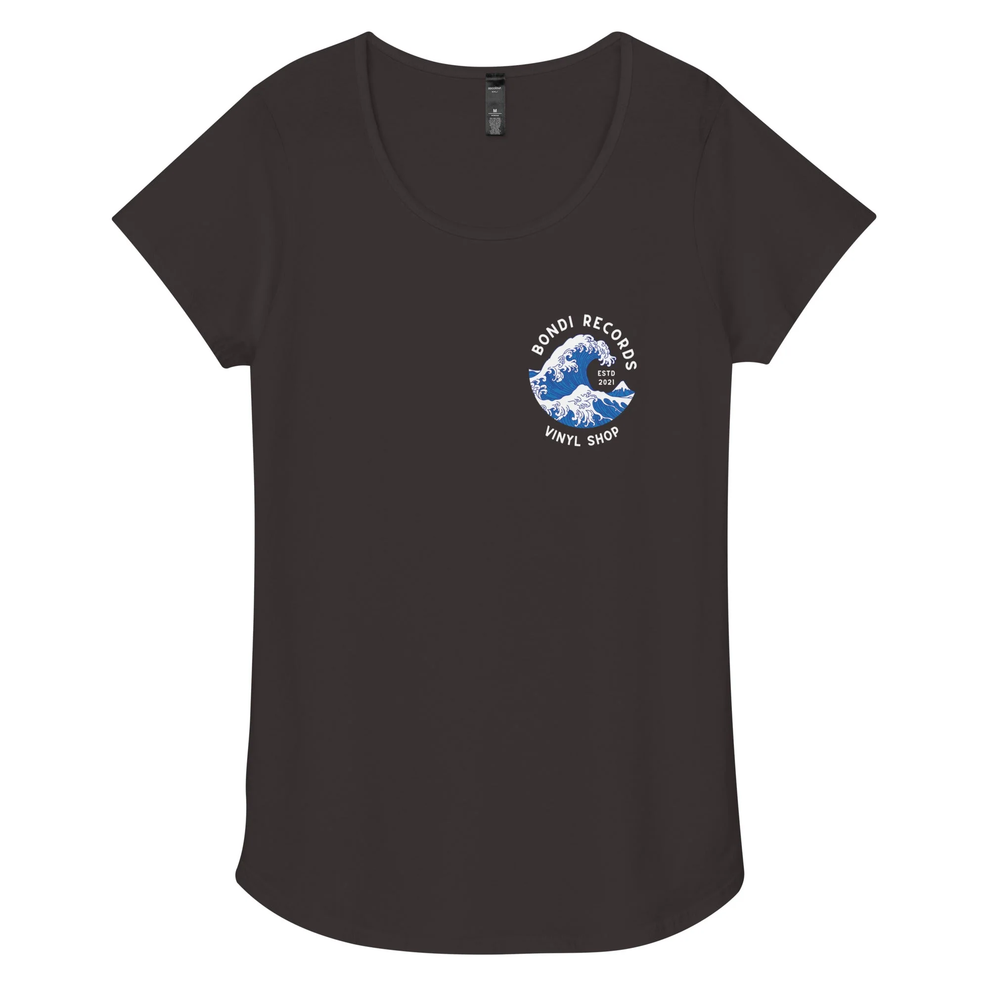Bondi Records women’s wave t-shirt - dark - Image 3