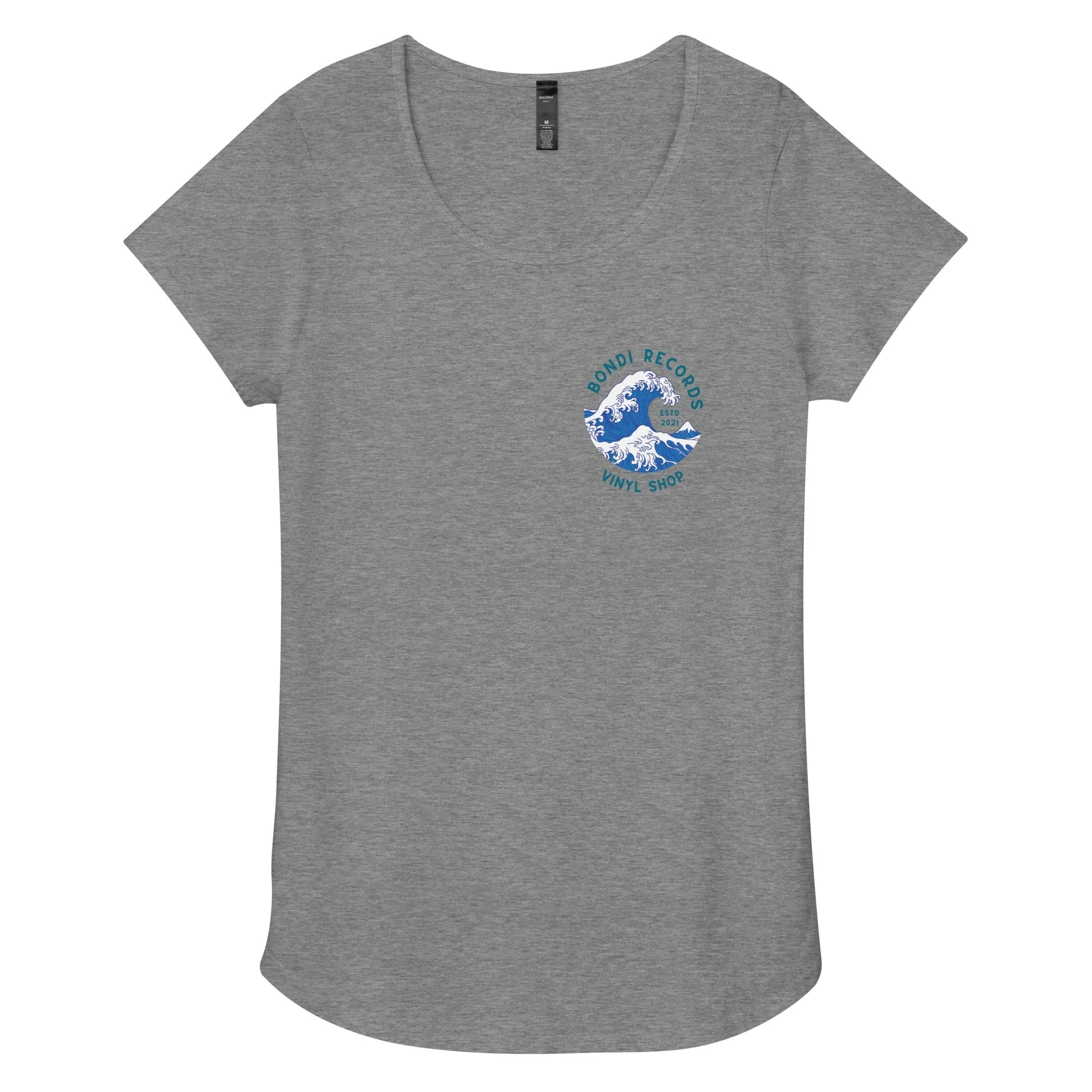 Bondi Records women’s wave t-shirt - light - Image 2