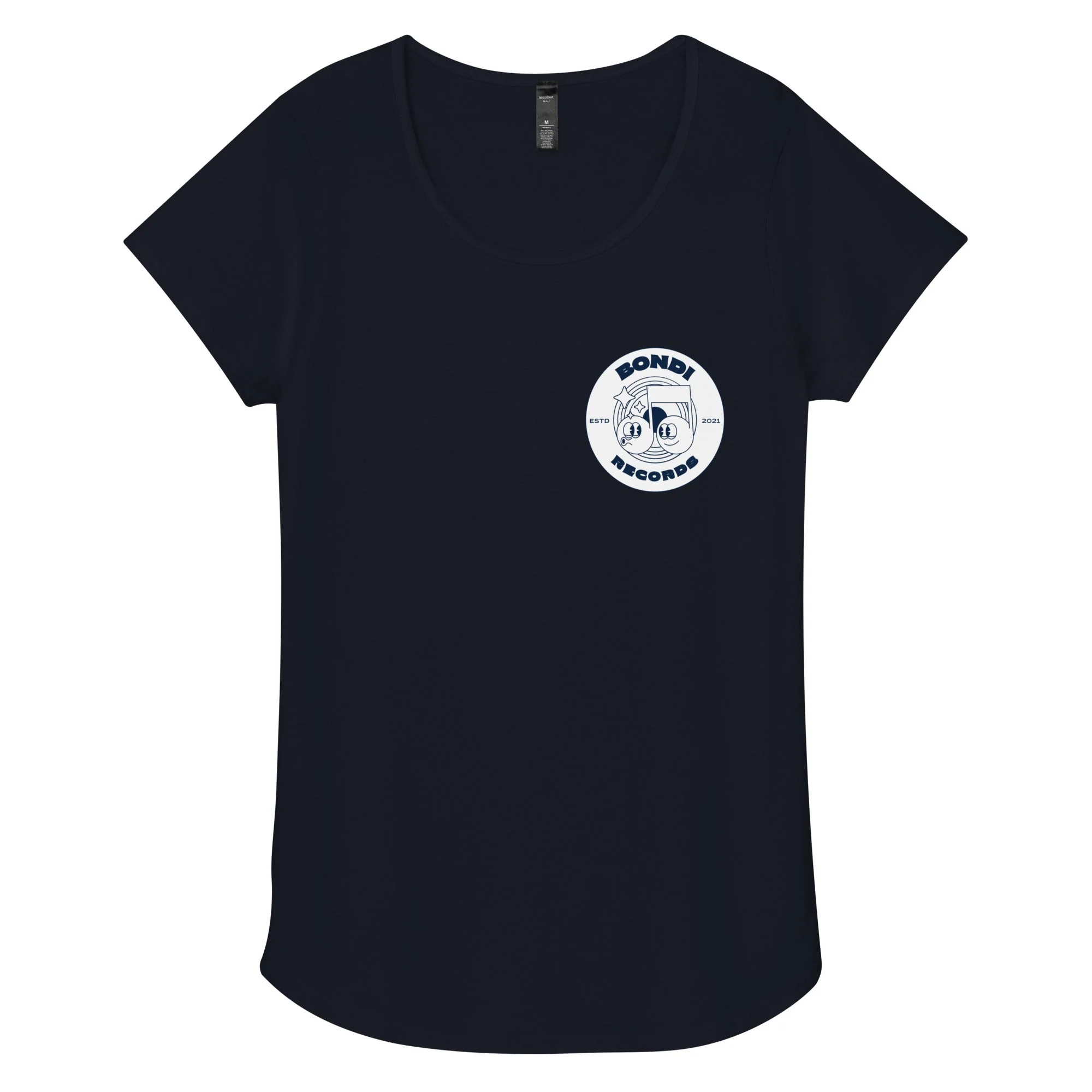 Bondi Records women's retro doodle mono t-shirt - Image 2