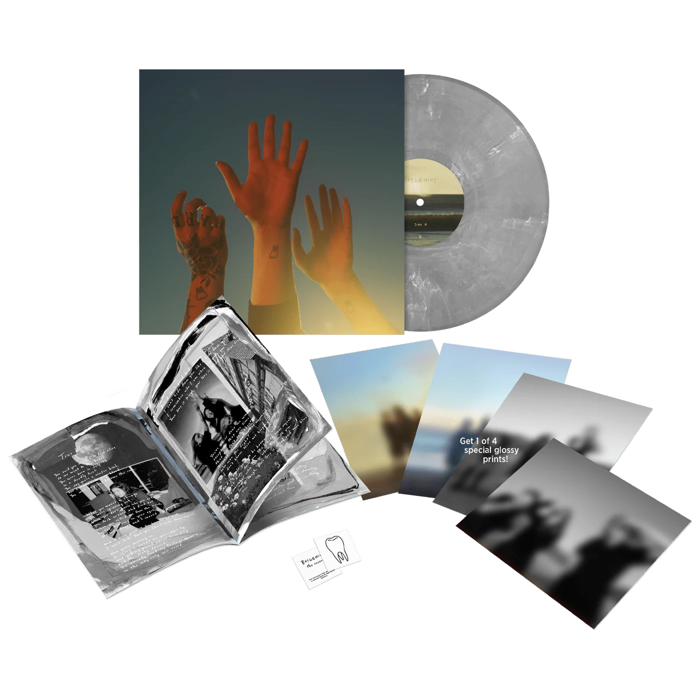 Boygenius - The Record - Silver Marble Vinyl LP Record - Image 2