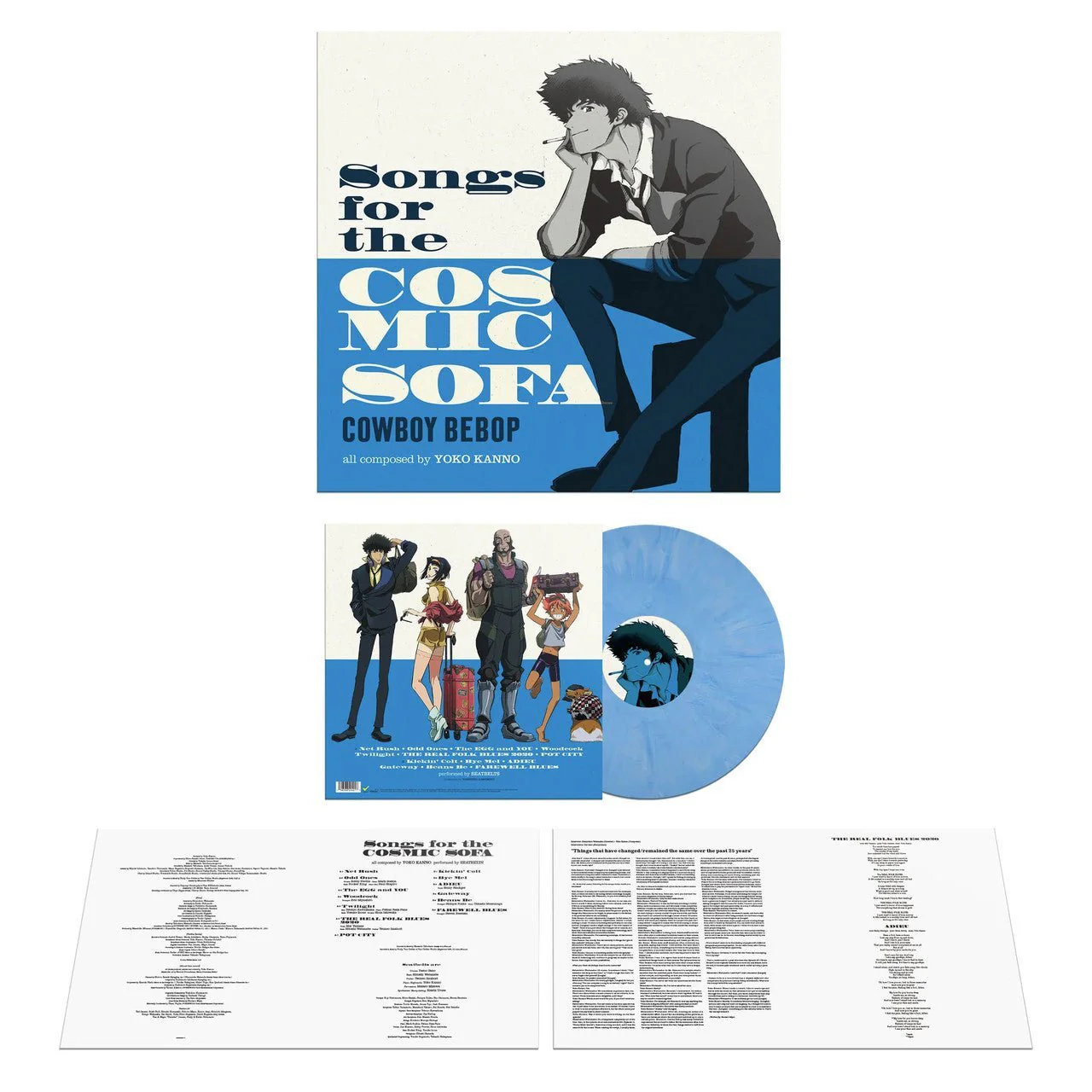Cowboy Bebop - Songs for the Cosmic Sofa - Blue Vinyl LP Record - Image 2