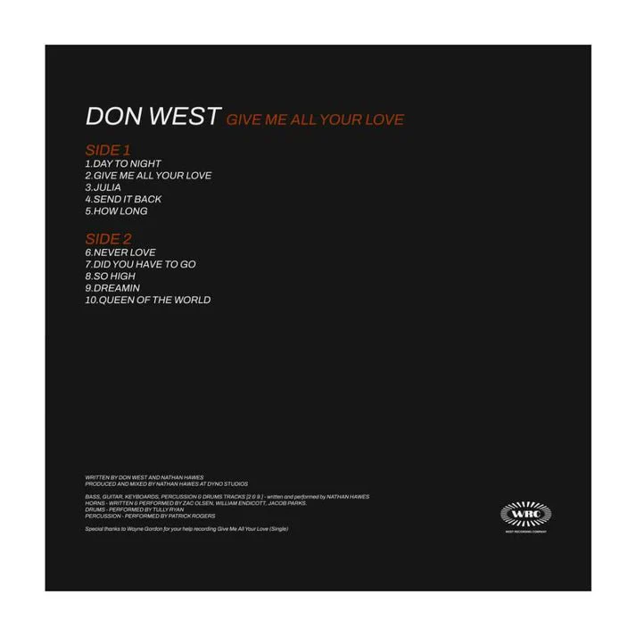 Don West - Give Me All Your Love - Vinyl LP Record - Image 3