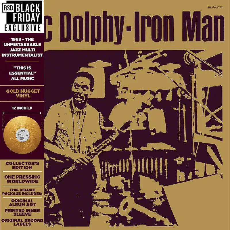 Eric Dolphy - Iron Man - Gold Nugget Vinyl LP Record - Image 2