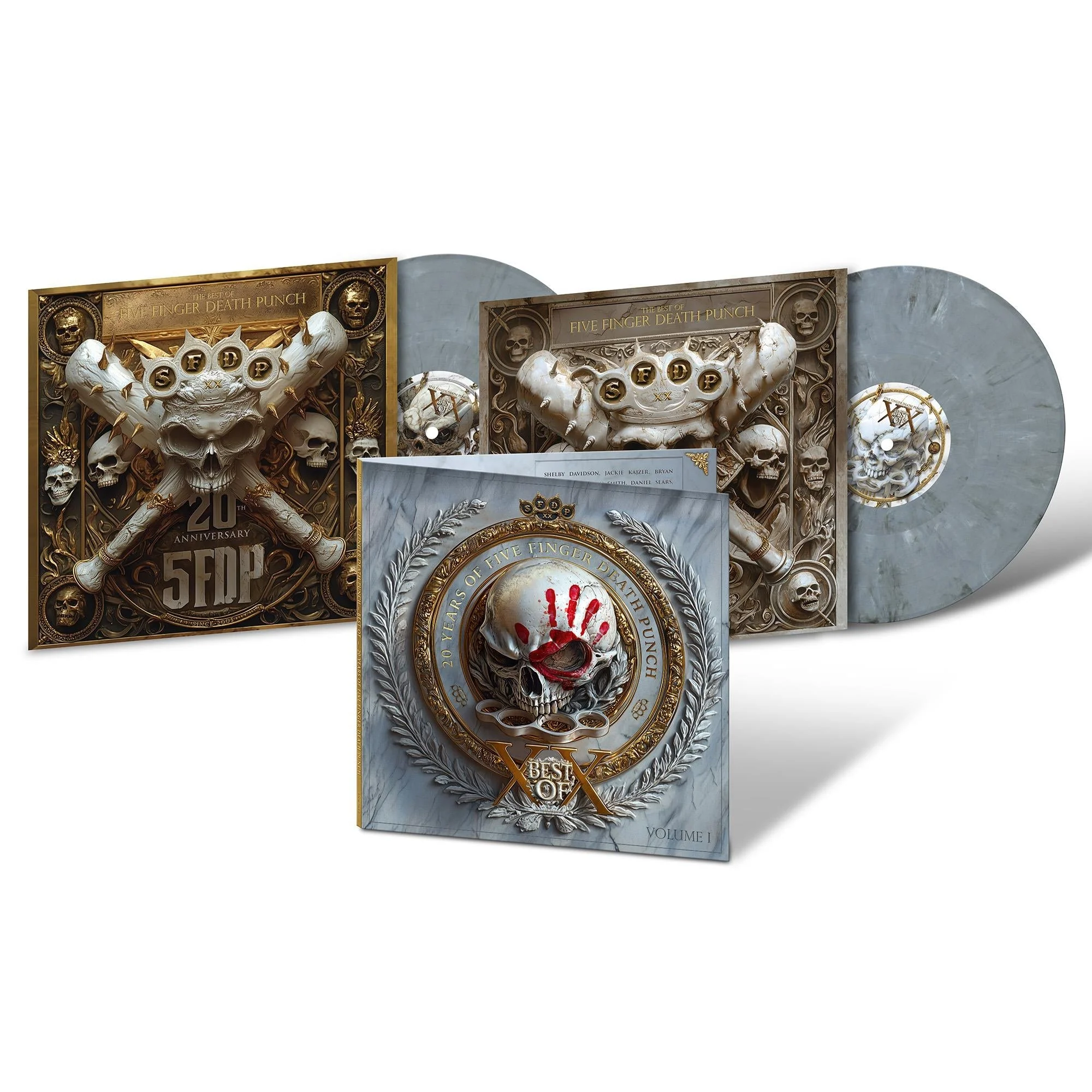 Five Finger Death Punch - 20 Years of Five Finger Death Punch: Best Of Vol. 1 - Recycled Slate Vinyl LP Record - Image 2