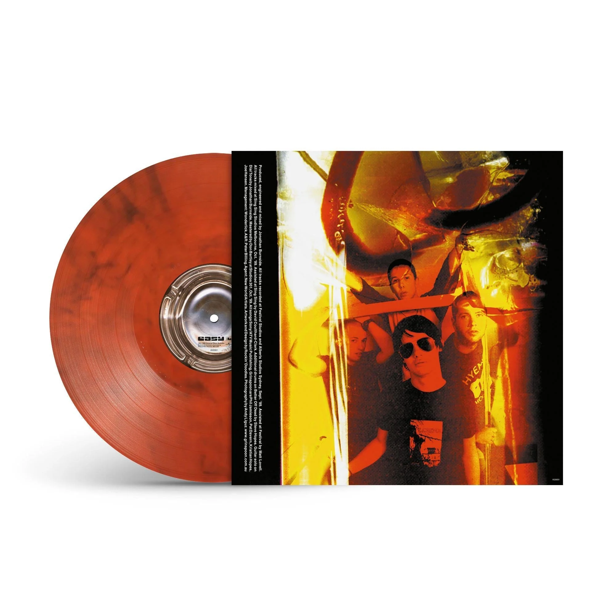 Grinspoon - Easy - Orange Marble Vinyl LP Record - Image 2