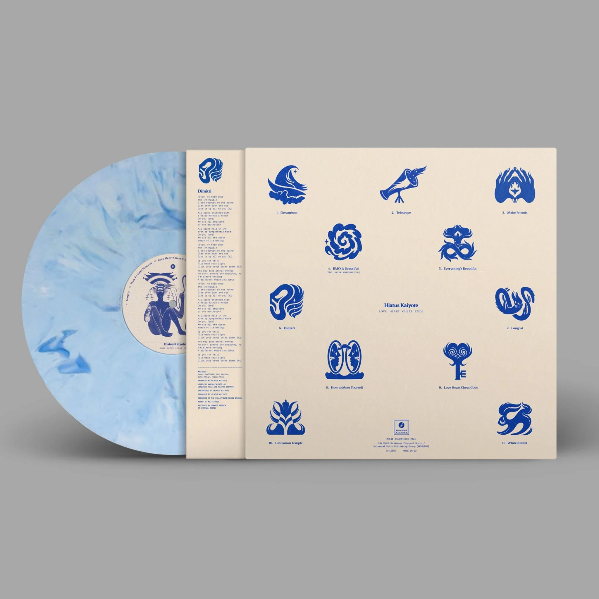 Hiatus Kaiyote - Love Heart Cheat Code - Blue & White Marble Vinyl LP Record - Image 2