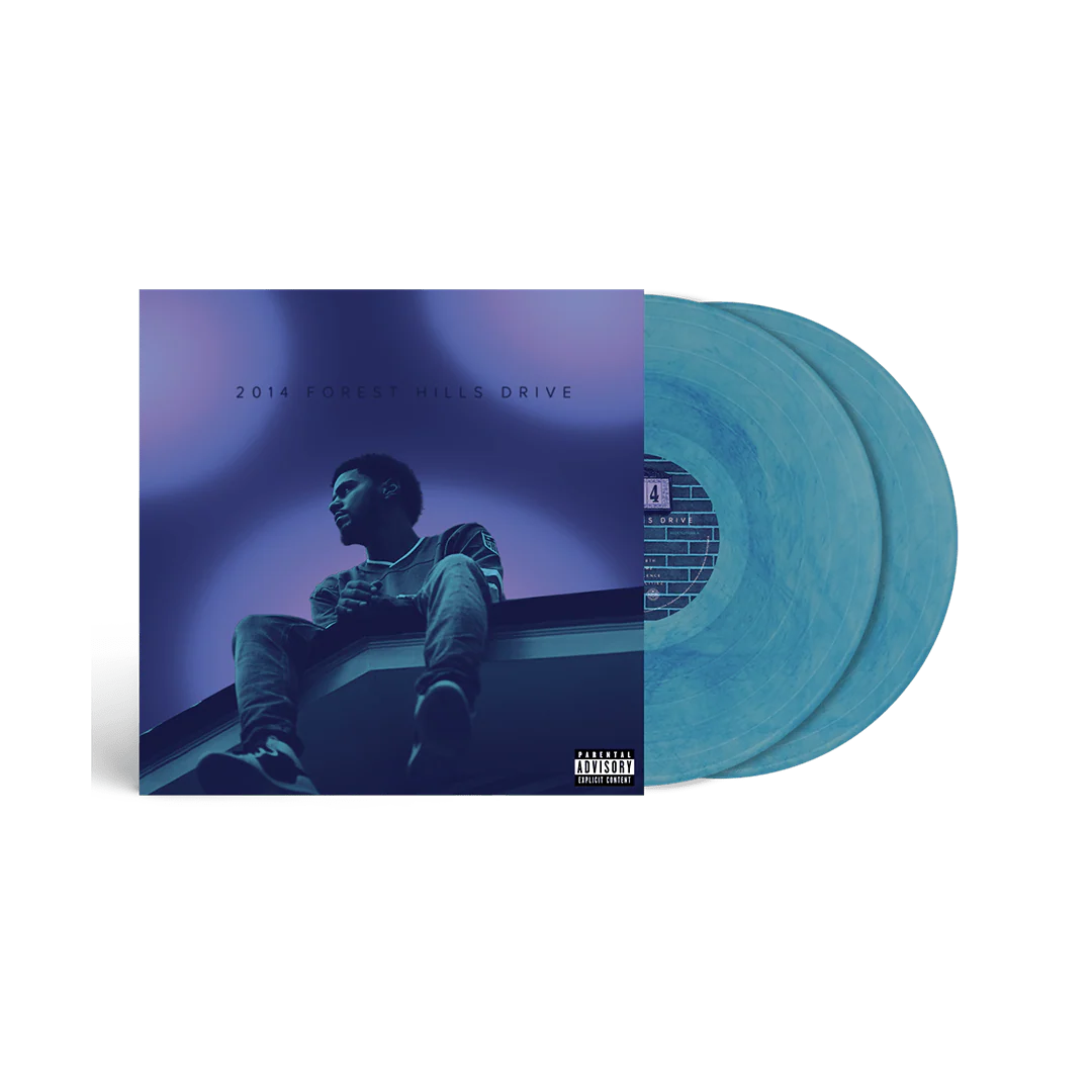 J. Cole - 2014 Forest Hills Drive - 10th Anniversary Blue Swirl Vinyl LP Record