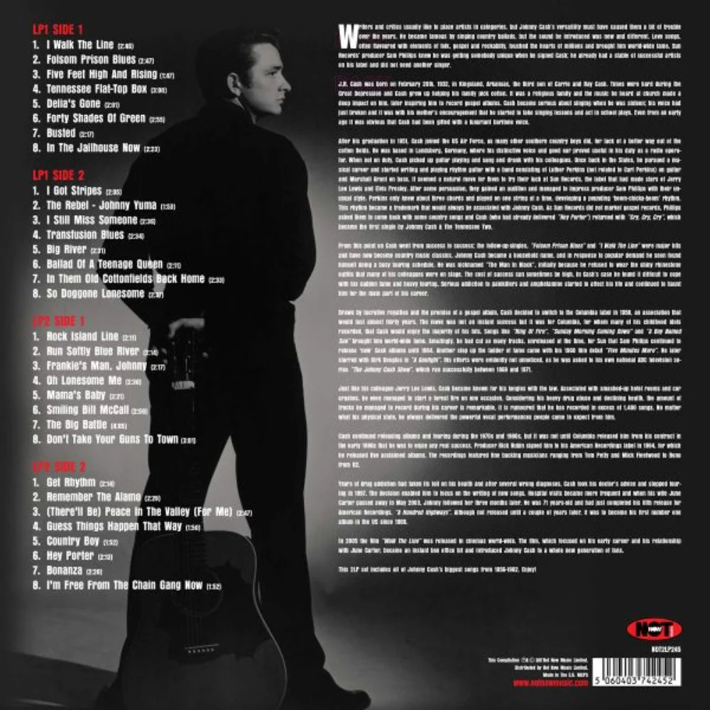 Johnny Cash - The Best of Johnny Cash - Red Vinyl LP Record - Image 2