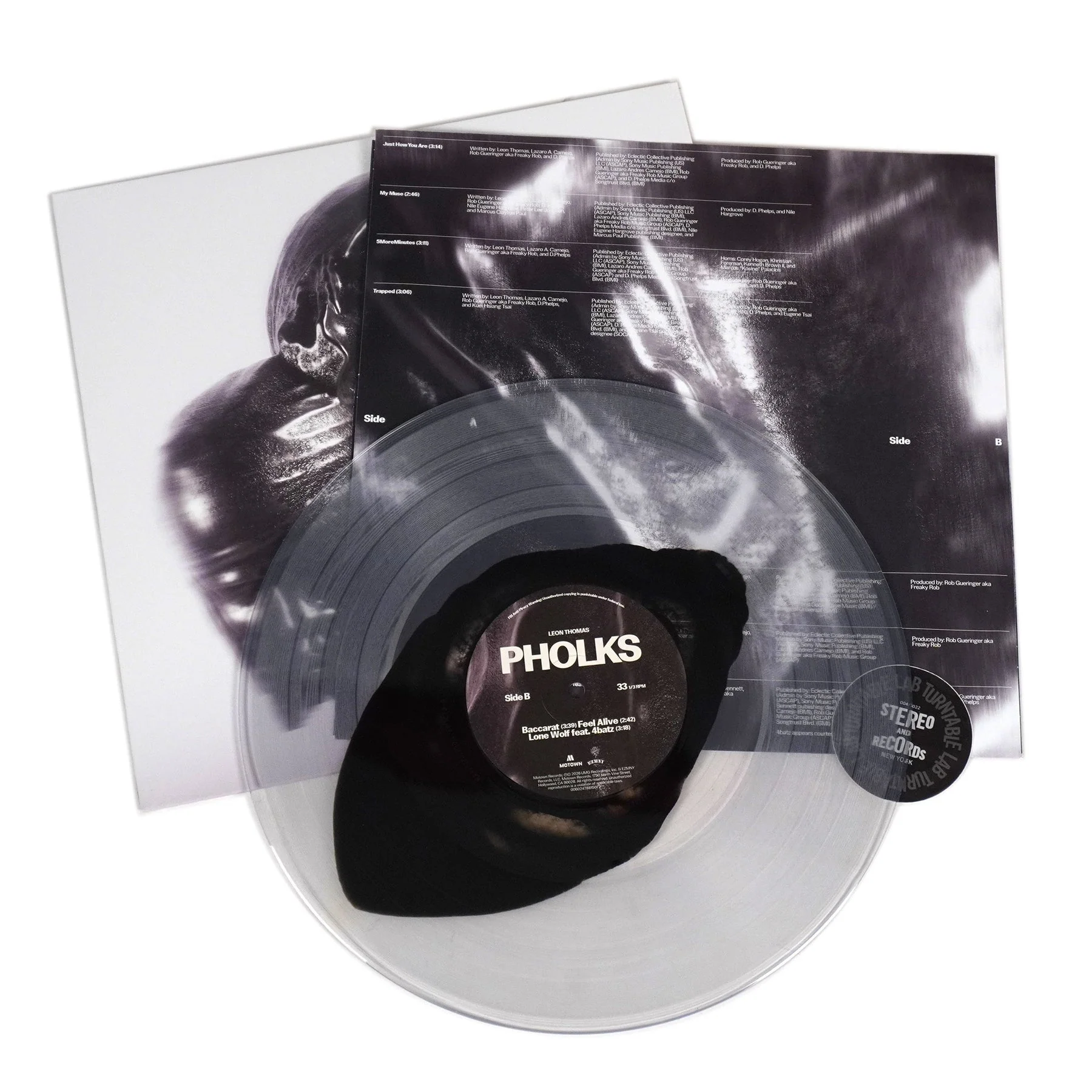 Leon Thomas - Pholks EP - Black & Clear 12" Vinyl Record - Image 2