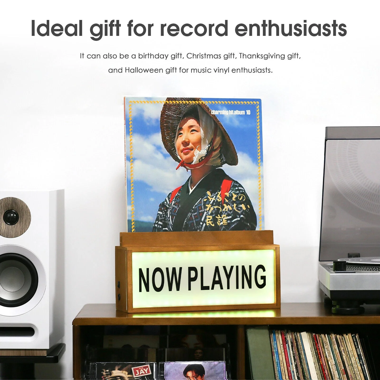 Multicolour LED Lightbox Now Playing Vinyl Record Stand - Image 6