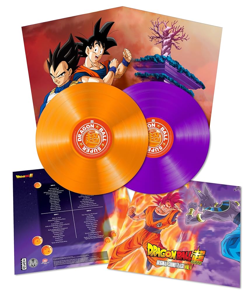 Norihito Sumimoto, Kiyooka Chiho - Dragon Ball Super (Soundtrack) - Orange and Purple Vinyl LP Record - Image 2