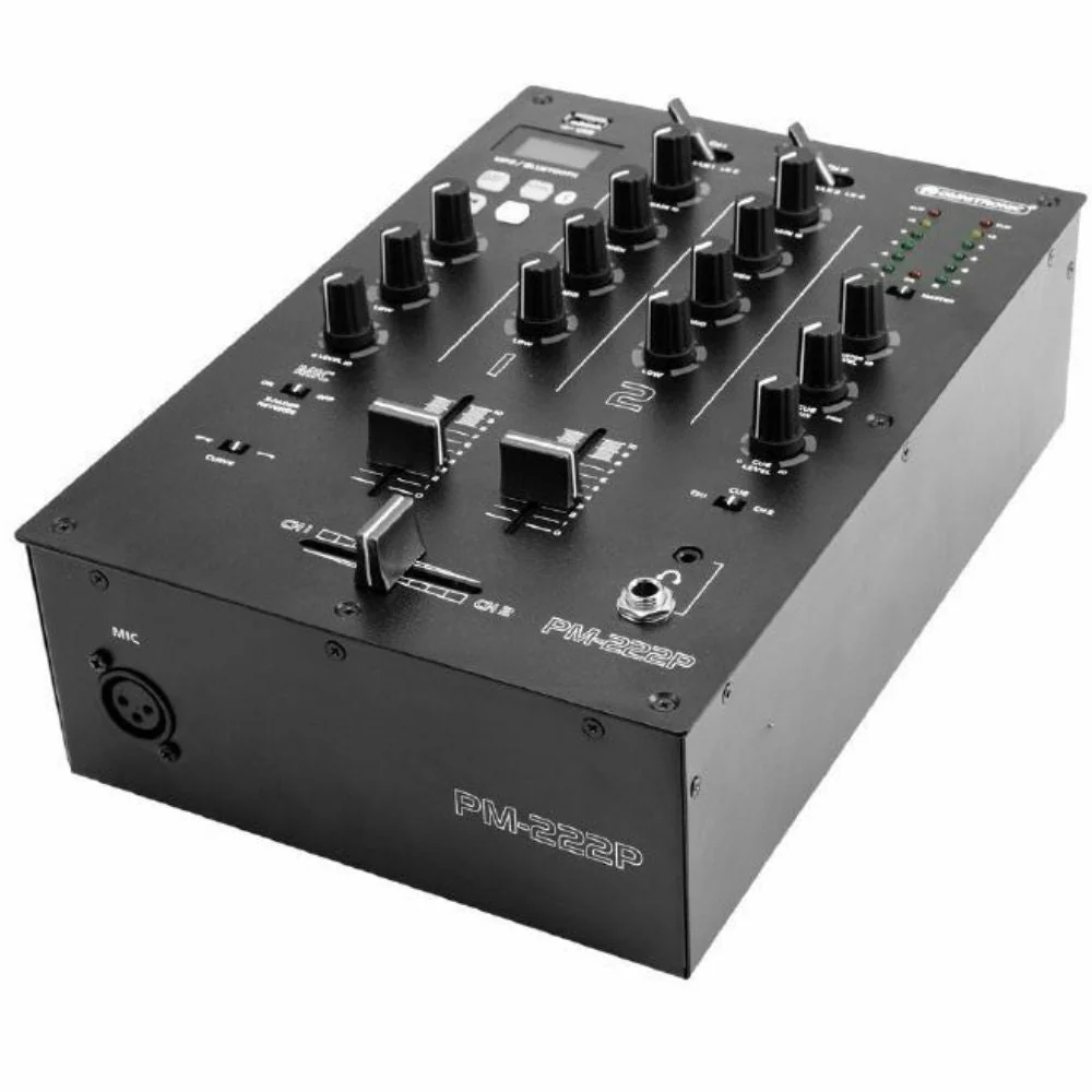 Omnitronic PM-222P 2-Channel DJ Mixer With Bluetooth & MP3 Player - Image 2