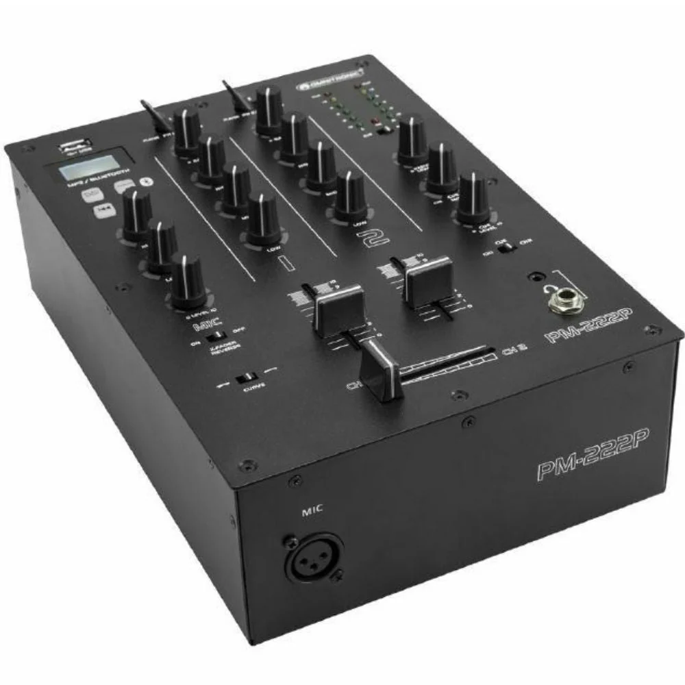 Omnitronic PM-222P 2-Channel DJ Mixer With Bluetooth & MP3 Player - Image 3