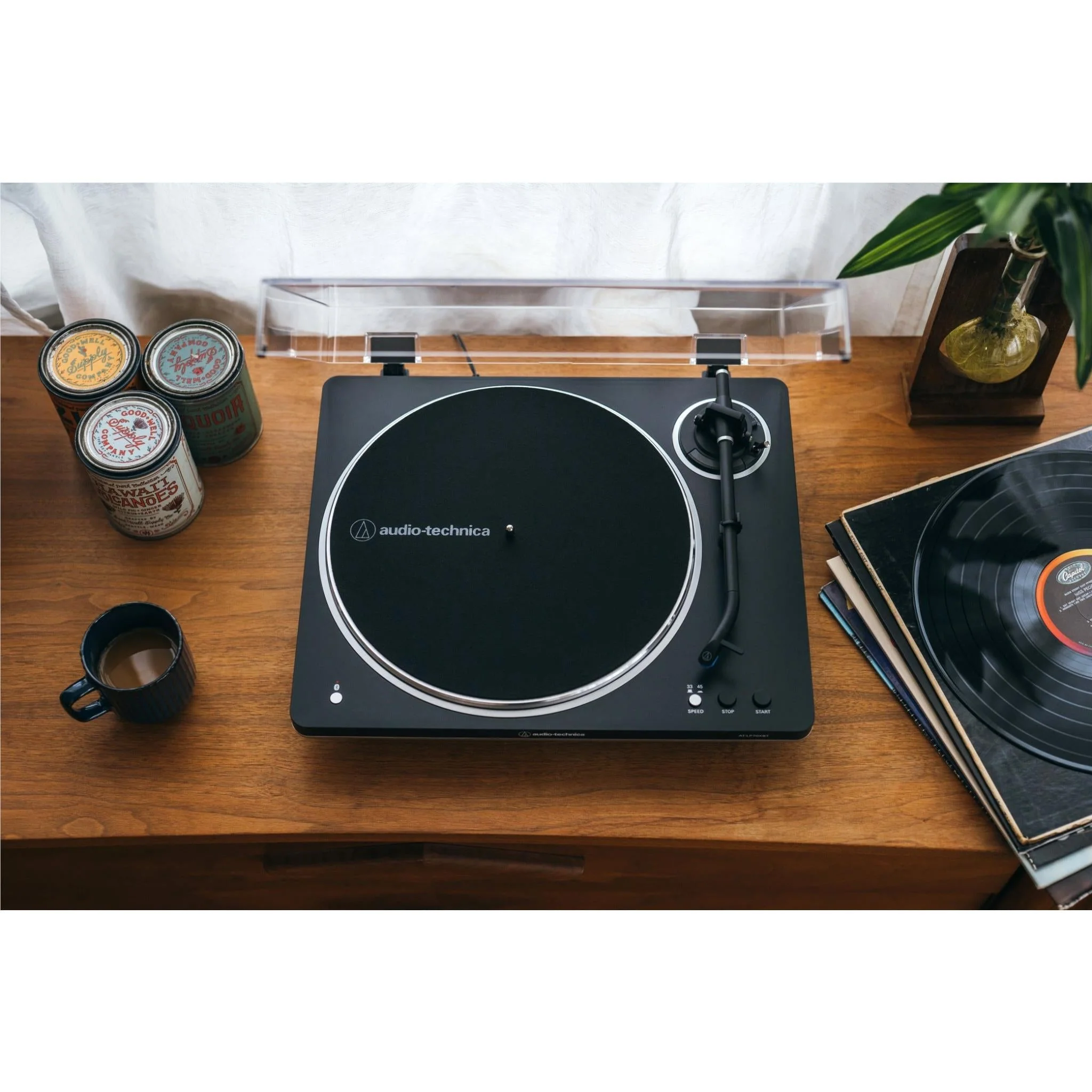Audio-Technica LP70XBT Fully Automatic Bluetooth Turntable (Black/Silver) - Image 6