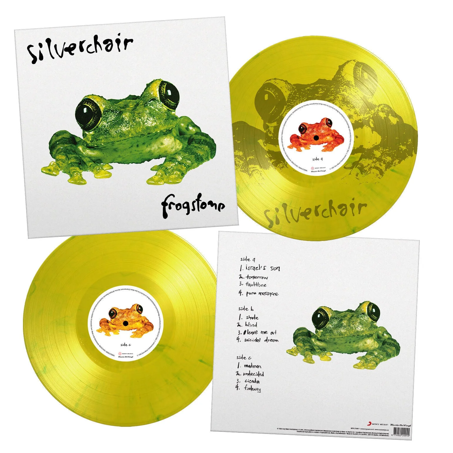 Silverchair - Frogstomp - Yellow & Green Marble Vinyl LP Record - Image 2