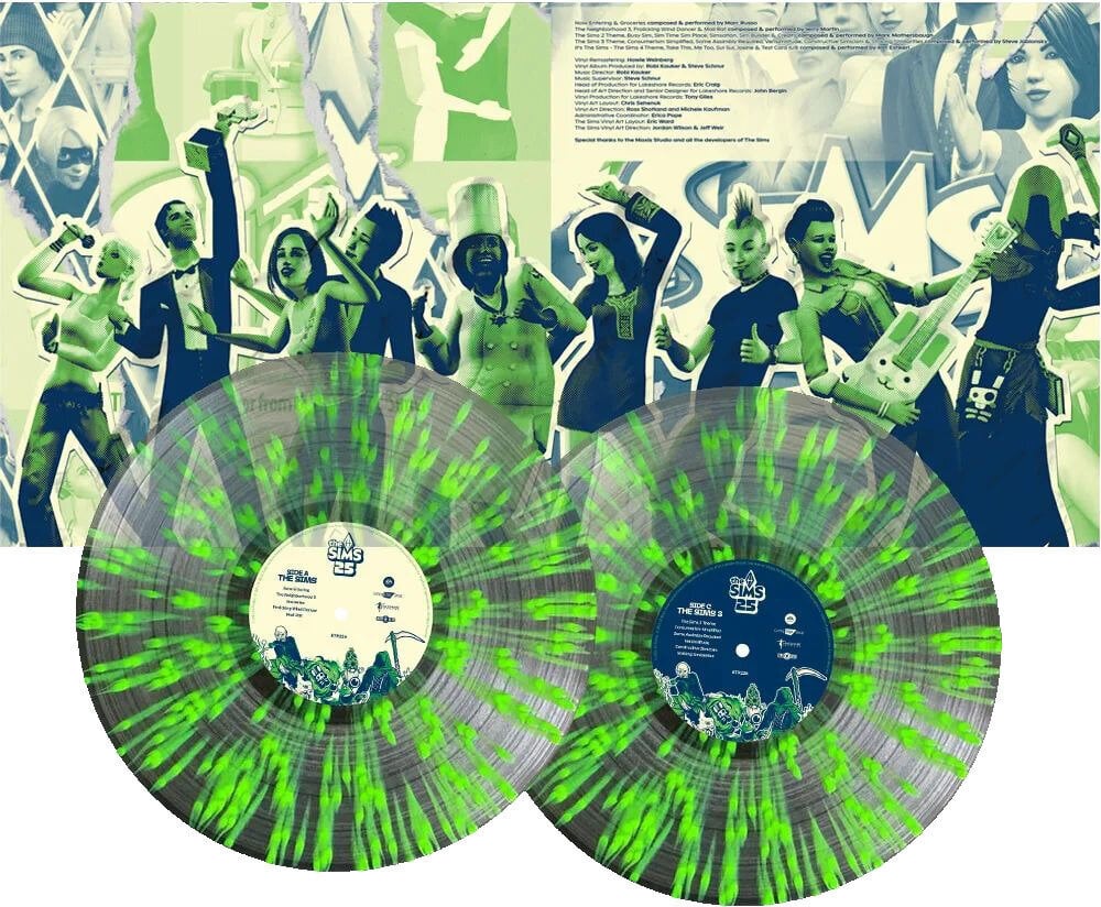 The Sims: 25th Anniversary Soundtrack - Clear & Green Splatter Vinyl LP Record - Image 2