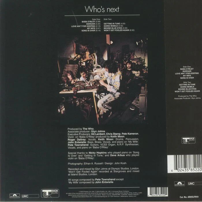 The Who - Who's Next (50th Anniversary - Half Speed Master) - Vinyl LP Record - Image 3