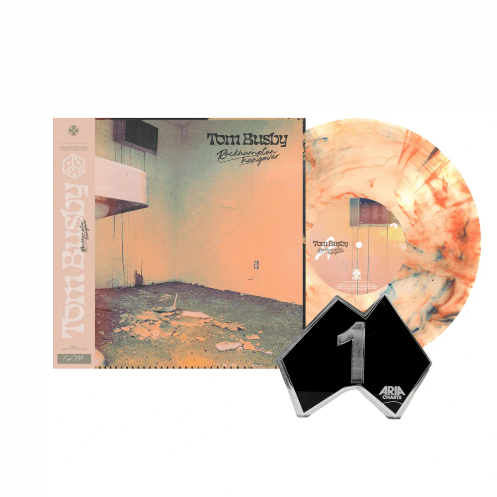 Tom Busby - Rockhampton Hangover - Clear, Orange & Green Marble Vinyl LP Record - Image 3