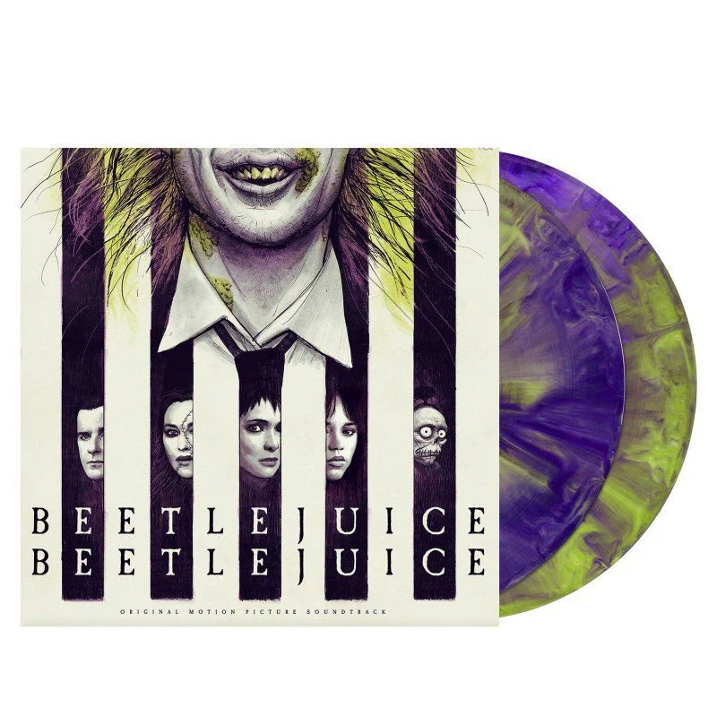 Various Artists - Beetlejuice - Lime Green & Purple Hand-Poured Vinyl LP Record - Image 2