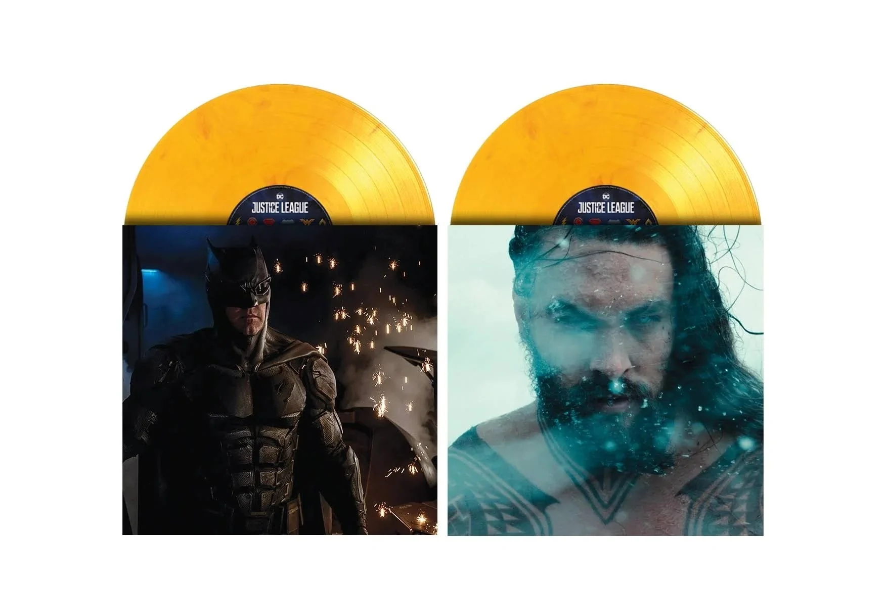 Various Artists - Justice League Soundtrack - Flaming Vinyl LP Record - Image 4