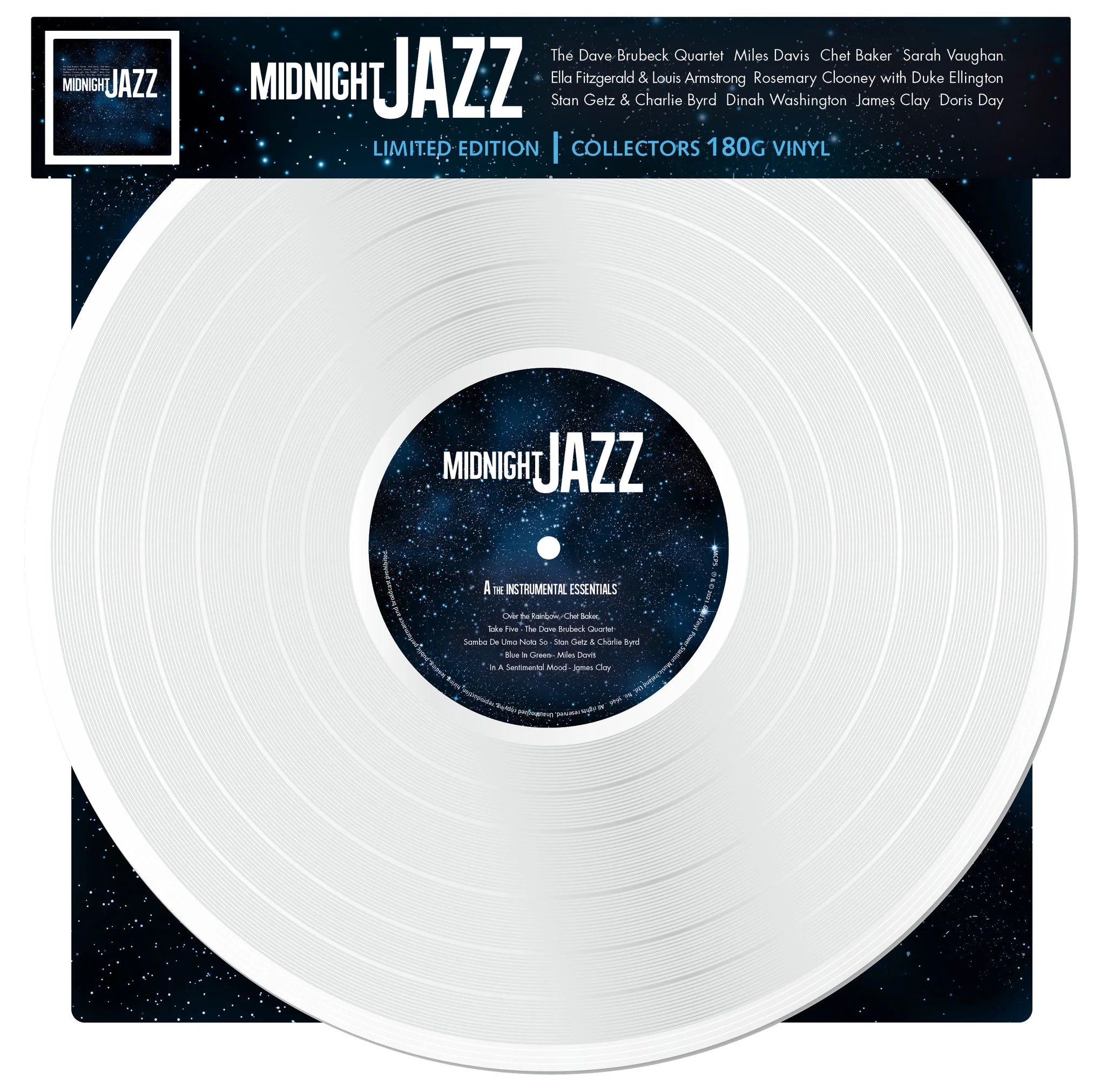 Various Artists – Midnight Jazz - White Vinyl LP Record