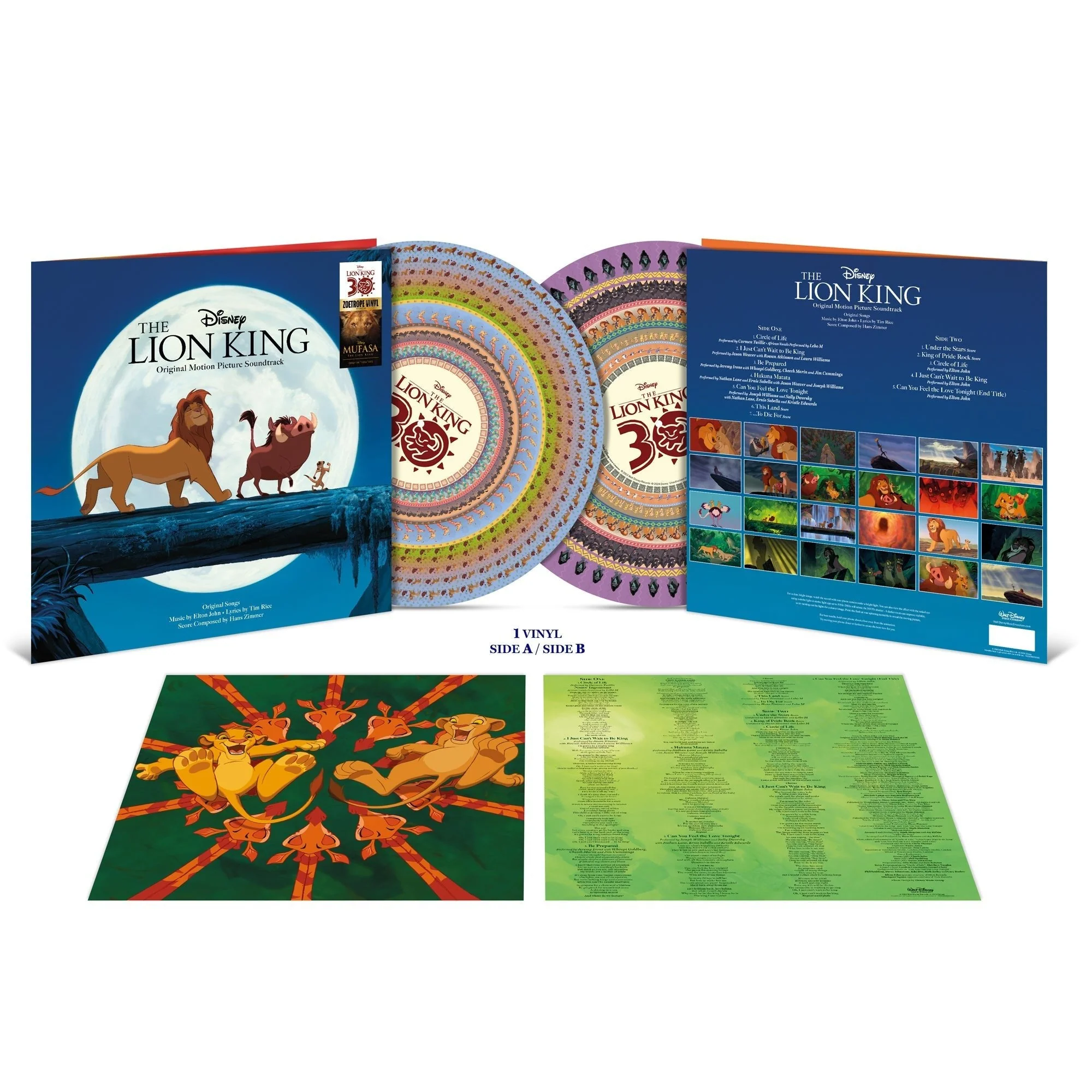 Various Artists - The Lion King (30th Anniversary) - Zoetrope Picture Disc Vinyl LP Record - Image 3
